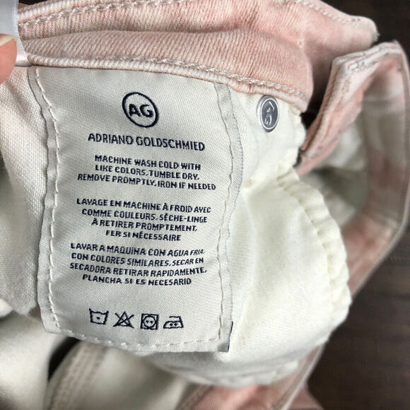 AG Adriano Goldschmied Womens Size‎ 29R Pink Tie Dye Legging Ankle Skinny Jeans - Picture 14 of 16